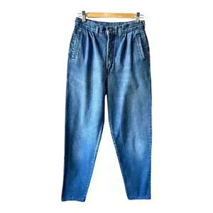 CREAM Vintage High Rise Pleated Tapered Ankle 80's 90's Mom Jeans Size 30